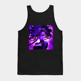 Anime girl in purple aesthetic Tank Top